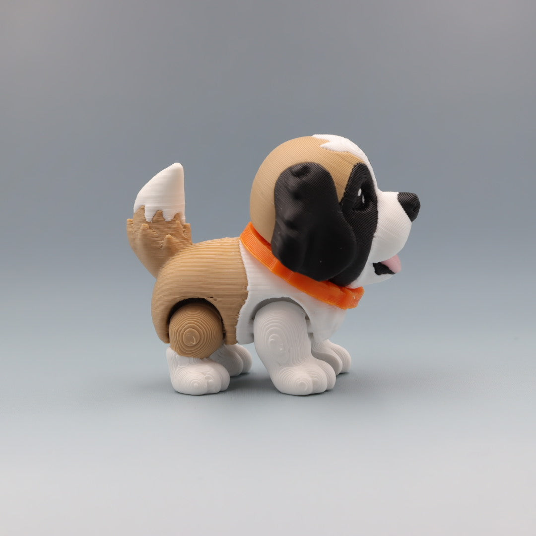 St Bernard Flexi Wobaloo — 3D Printed Articulated Dog Fidget Toy | Aussie Fusion