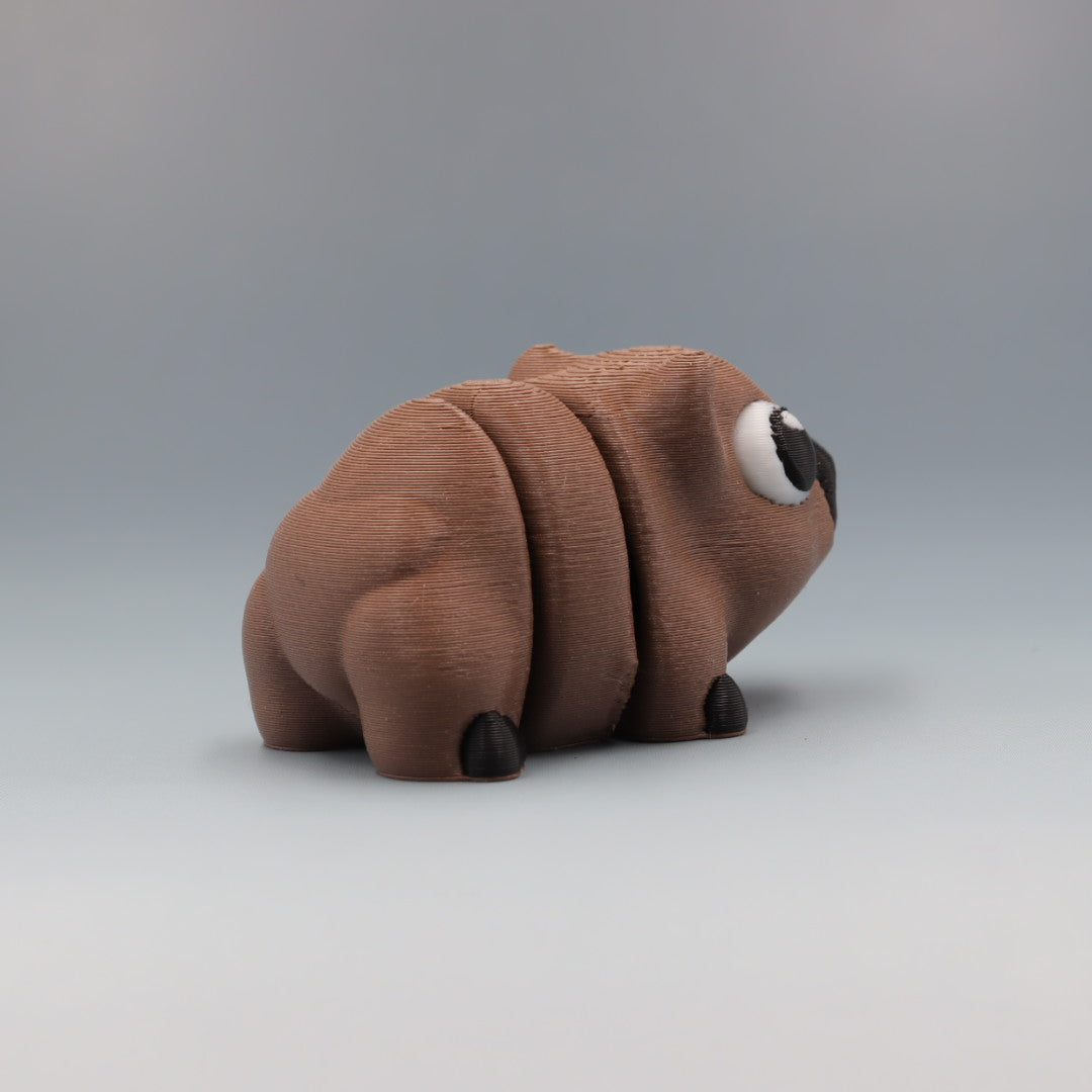 Wombat Flexi Wobaloo — 3D Printed Australian Animal Fidget Toy | Aussie Fusion