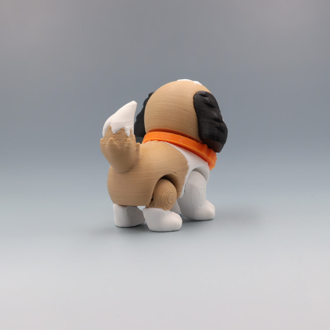 St Bernard Flexi Wobaloo — 3D Printed Articulated Dog Fidget Toy | Aussie Fusion