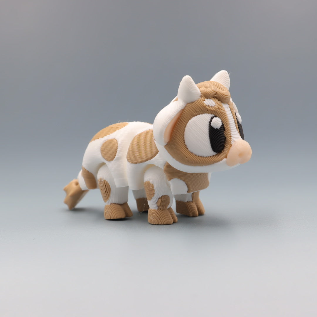 Cow Flexi Wobaloo — 3D Printed Articulated Fidget Toy | Aussie Fusion
