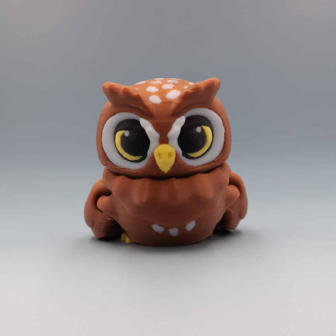 Brown Owl Flexi Wobaloo — 3D Printed Articulated Fidget Toy | Aussie Fusion