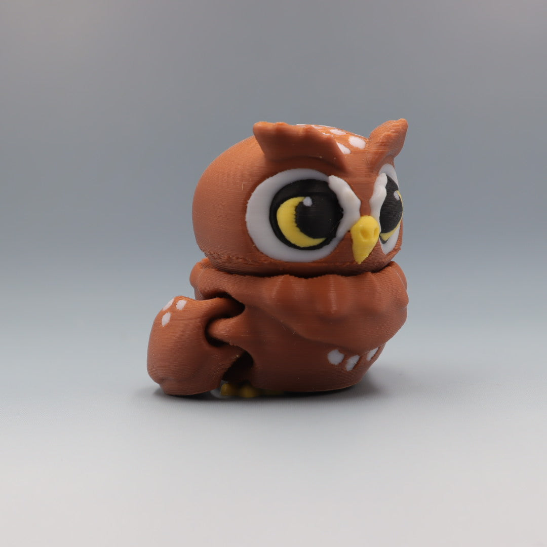 Brown Owl Flexi Wobaloo — 3D Printed Articulated Fidget Toy | Aussie Fusion