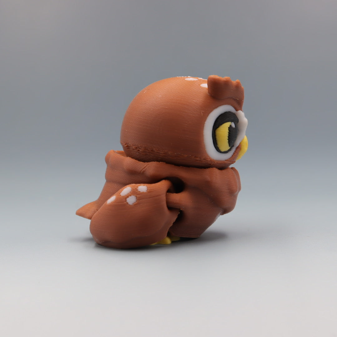 Brown Owl Flexi Wobaloo — 3D Printed Articulated Fidget Toy | Aussie Fusion