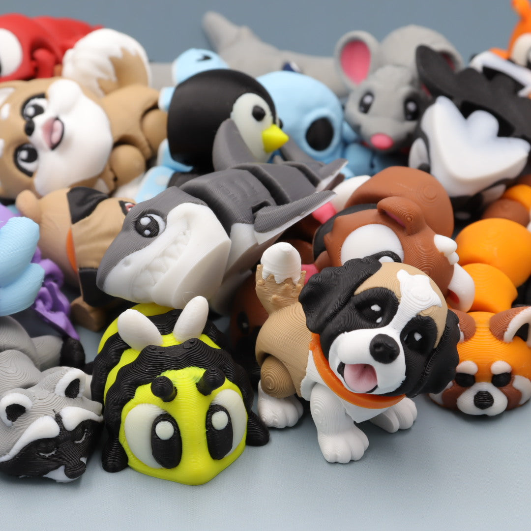 Random Pals Flexi Wobaloo — 3D Printed Articulated Fidget Toy Mystery Pack | Aussie Fusion