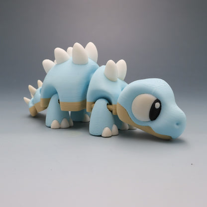 Stegosaurus Flexi Wobaloo — 3D Printed Articulated Dinosaur Fidget Toy | Aussie Fusion