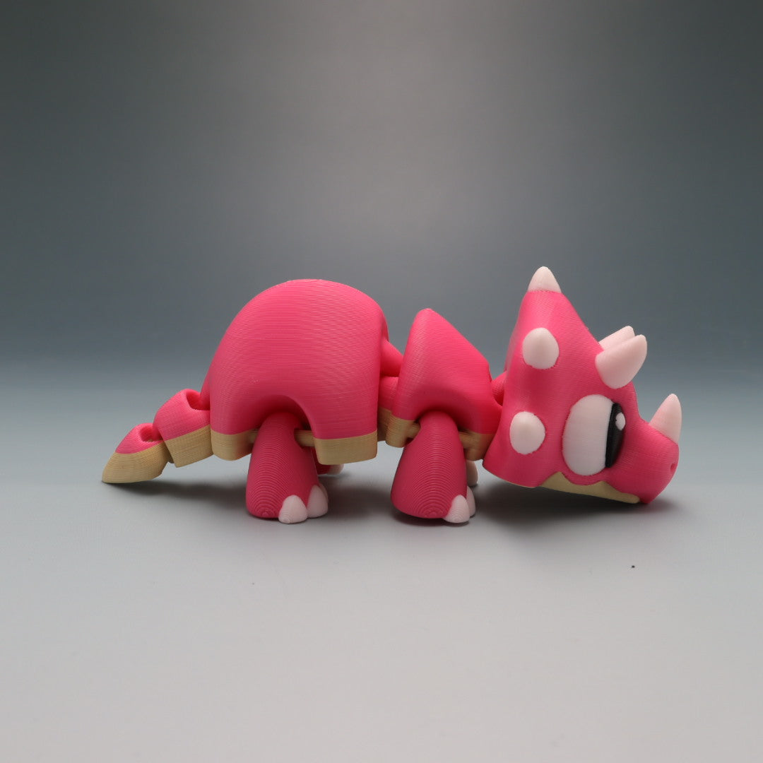 Triceratops Flexi Wobaloo — 3D Printed Articulated Dinosaur Fidget Toy | Aussie Fusion