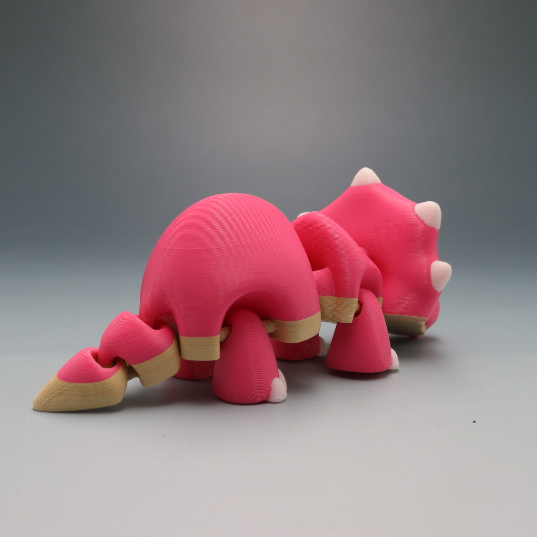 Triceratops Flexi Wobaloo — 3D Printed Articulated Dinosaur Fidget Toy | Aussie Fusion